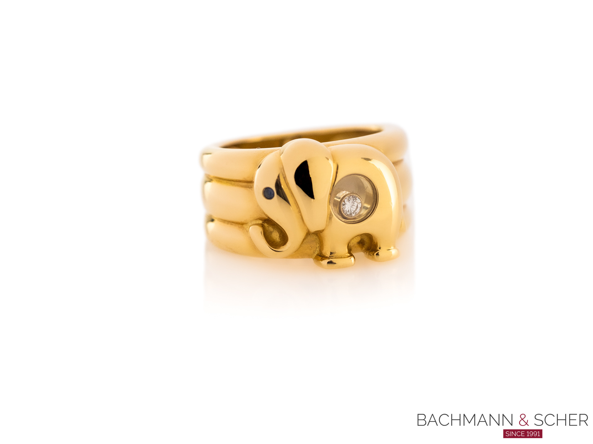 Ring Chopard Happy Diamond Elephant 18K Yellow Gold 1Diamond 0