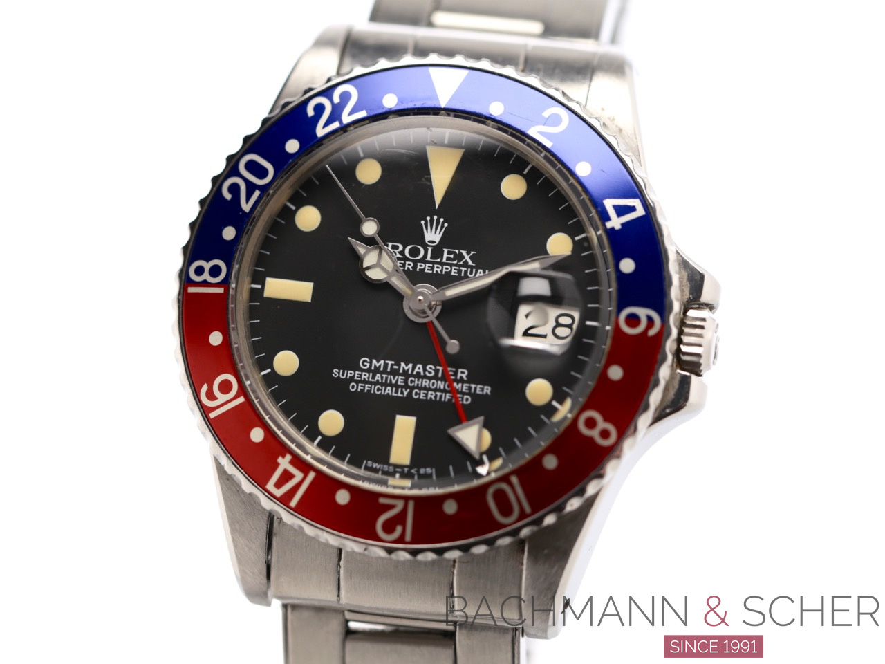 Rolex Vintage GMT Master Ref 1675 Stainless Steel Box Papers Bj 1966