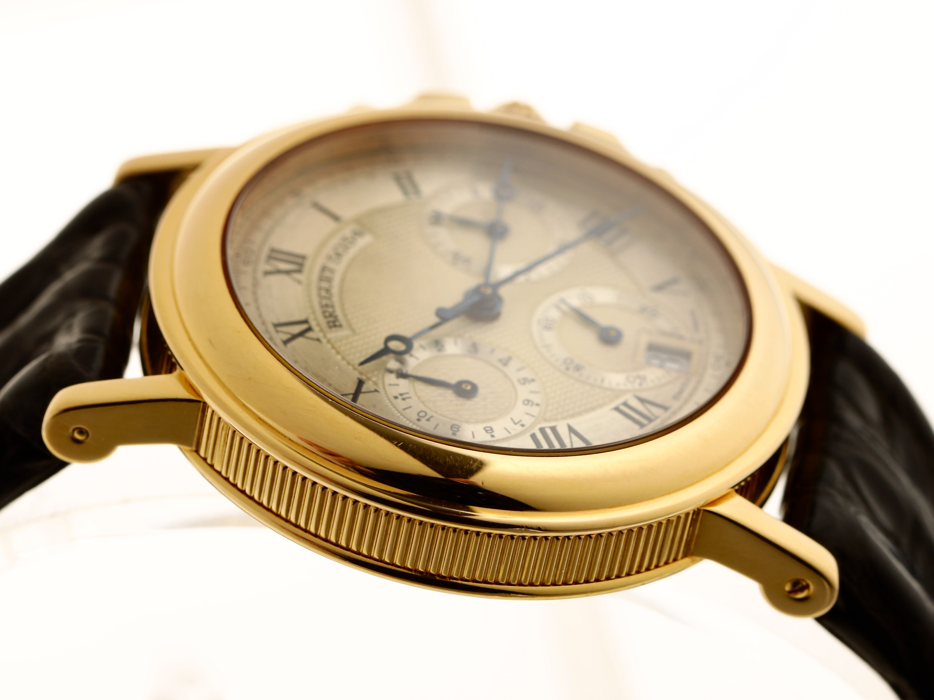 Breguet Marine Chronograph Ref BA 3460 18k Yellow Gold Deployment