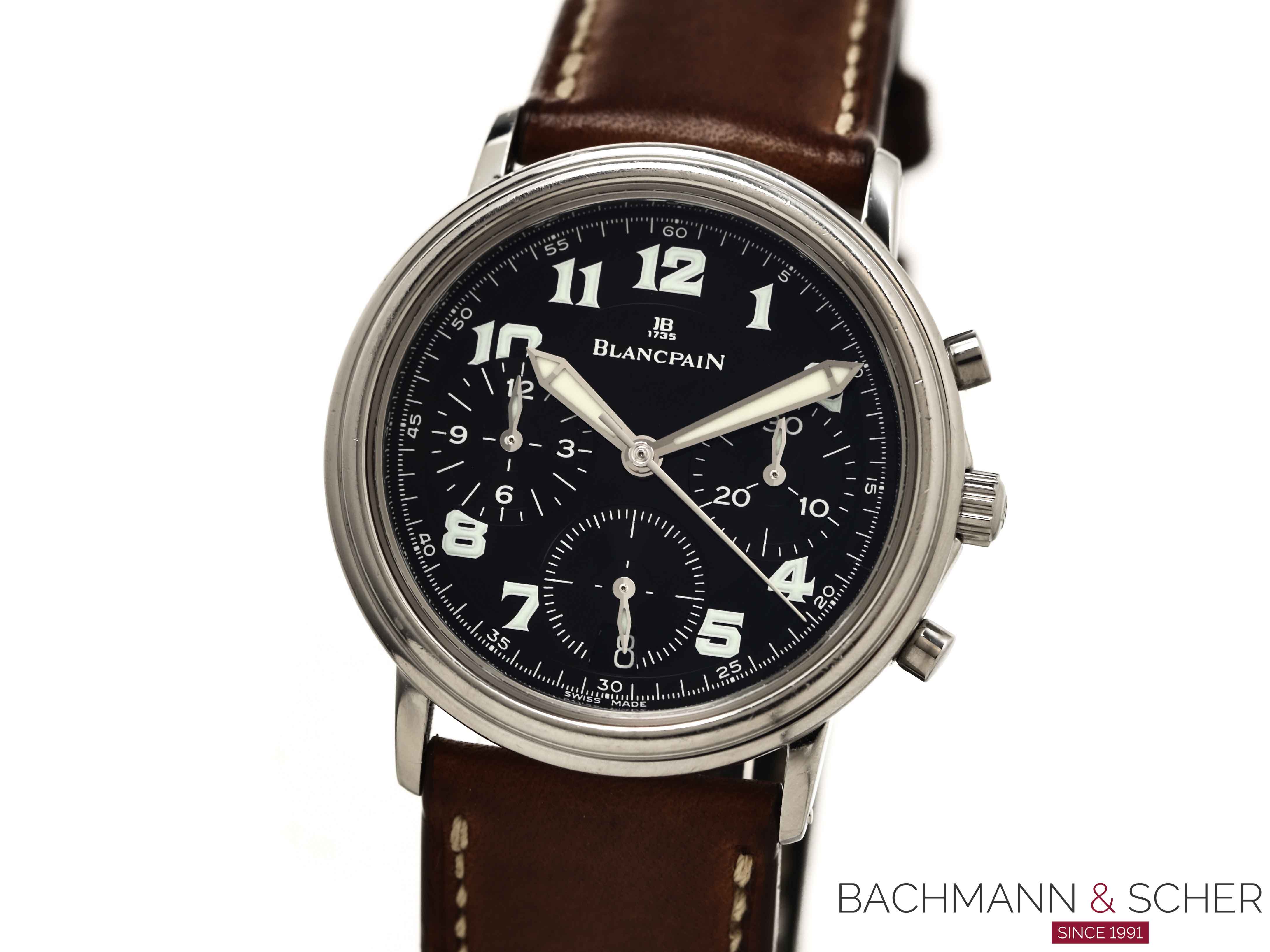 Blancpain Villeret Flyback Chronograph Ref 1185 1130M Stainless