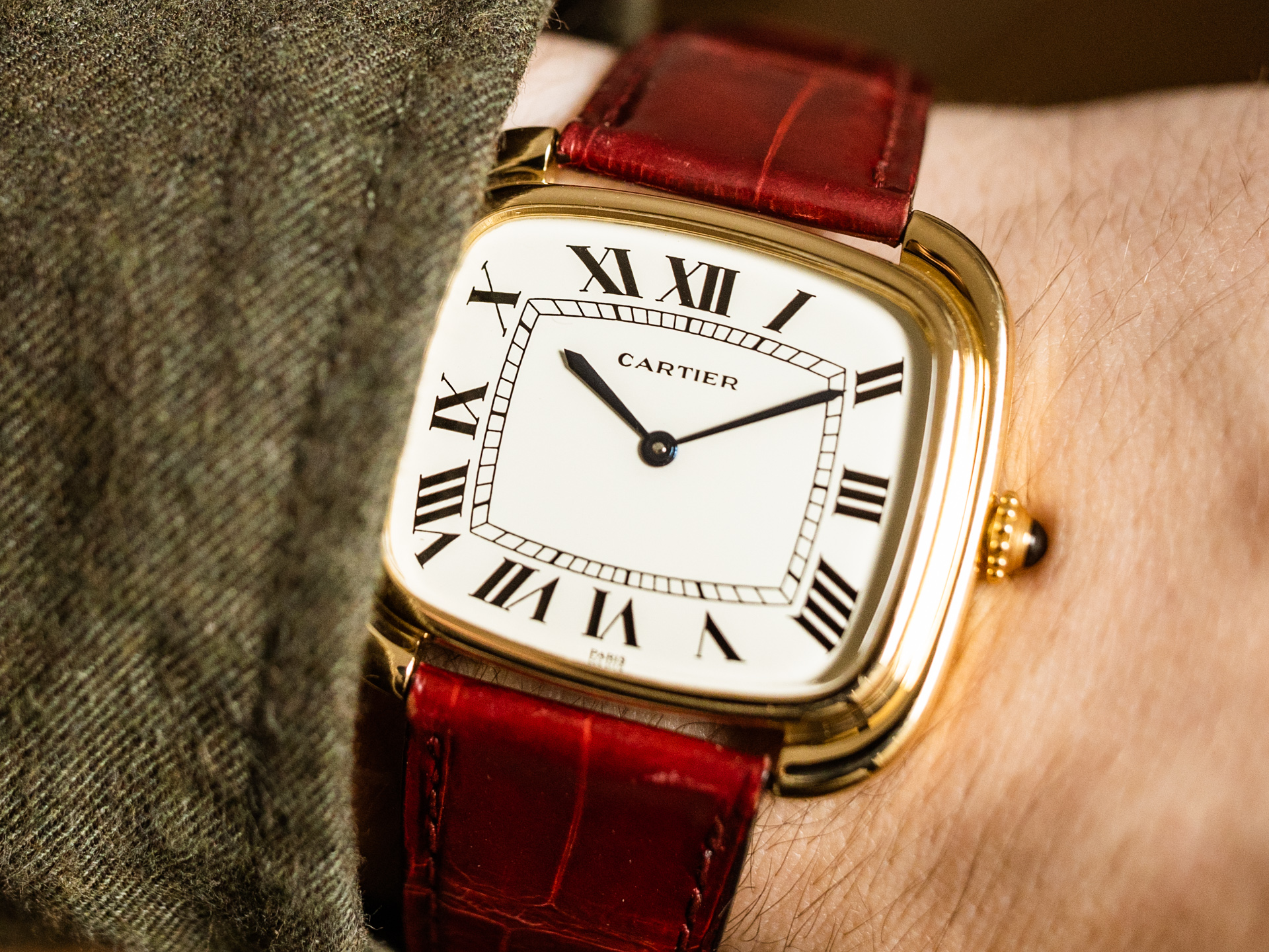 Cartier Vintage Gondole Horizontal Jumbo TV Louis Cartier 18k