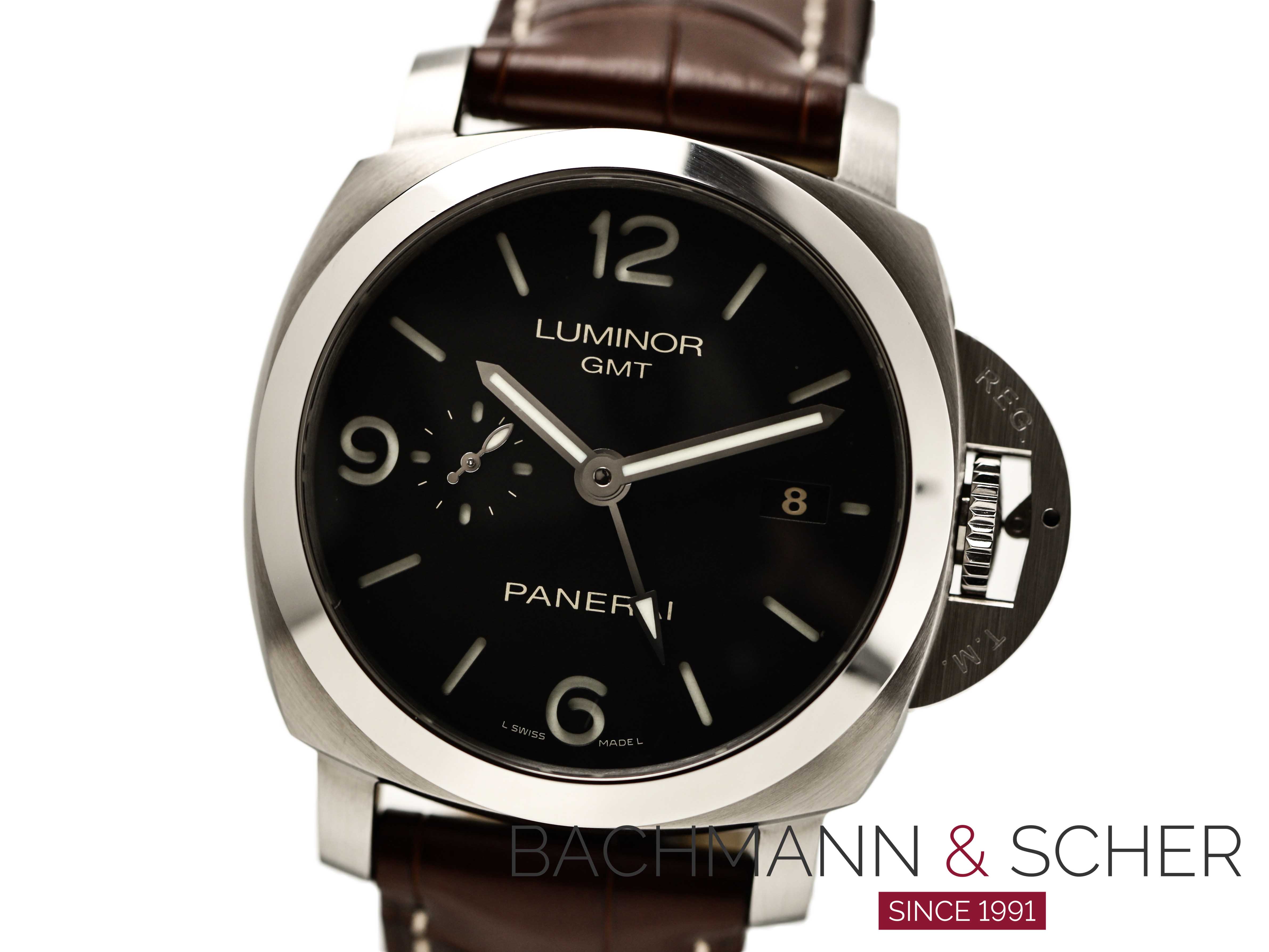 Panerai Luminor 1950 GMT 3 Days Ref PAM00320 Stainless Steel Box