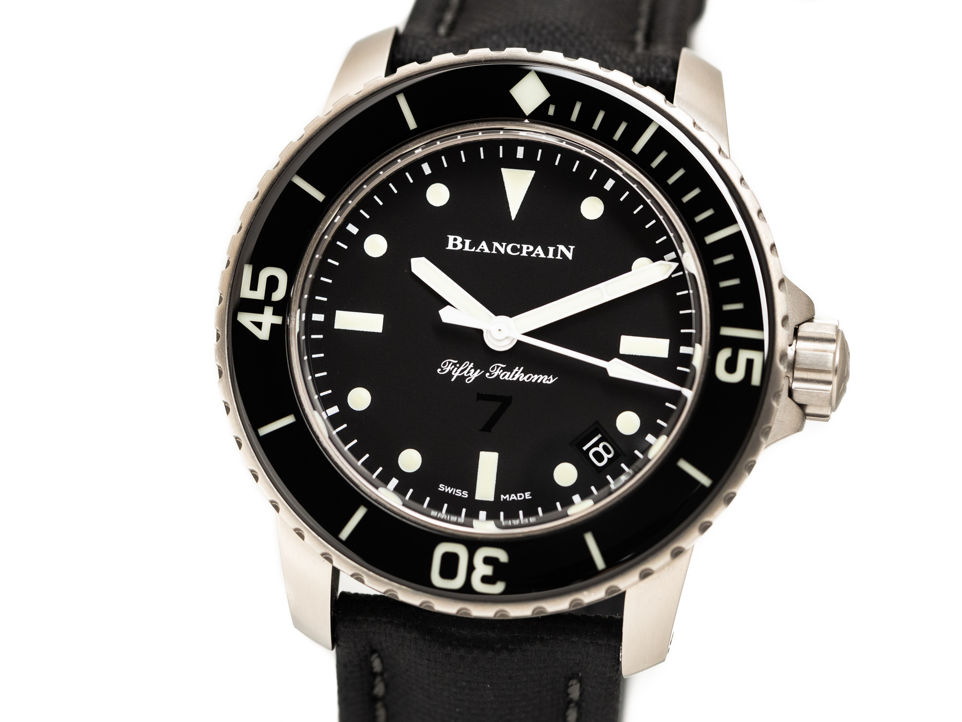 BLANCPAIN FIFTY FATHOMS NAGEURS DE COMBAT Ref 1550E Brushed Steel