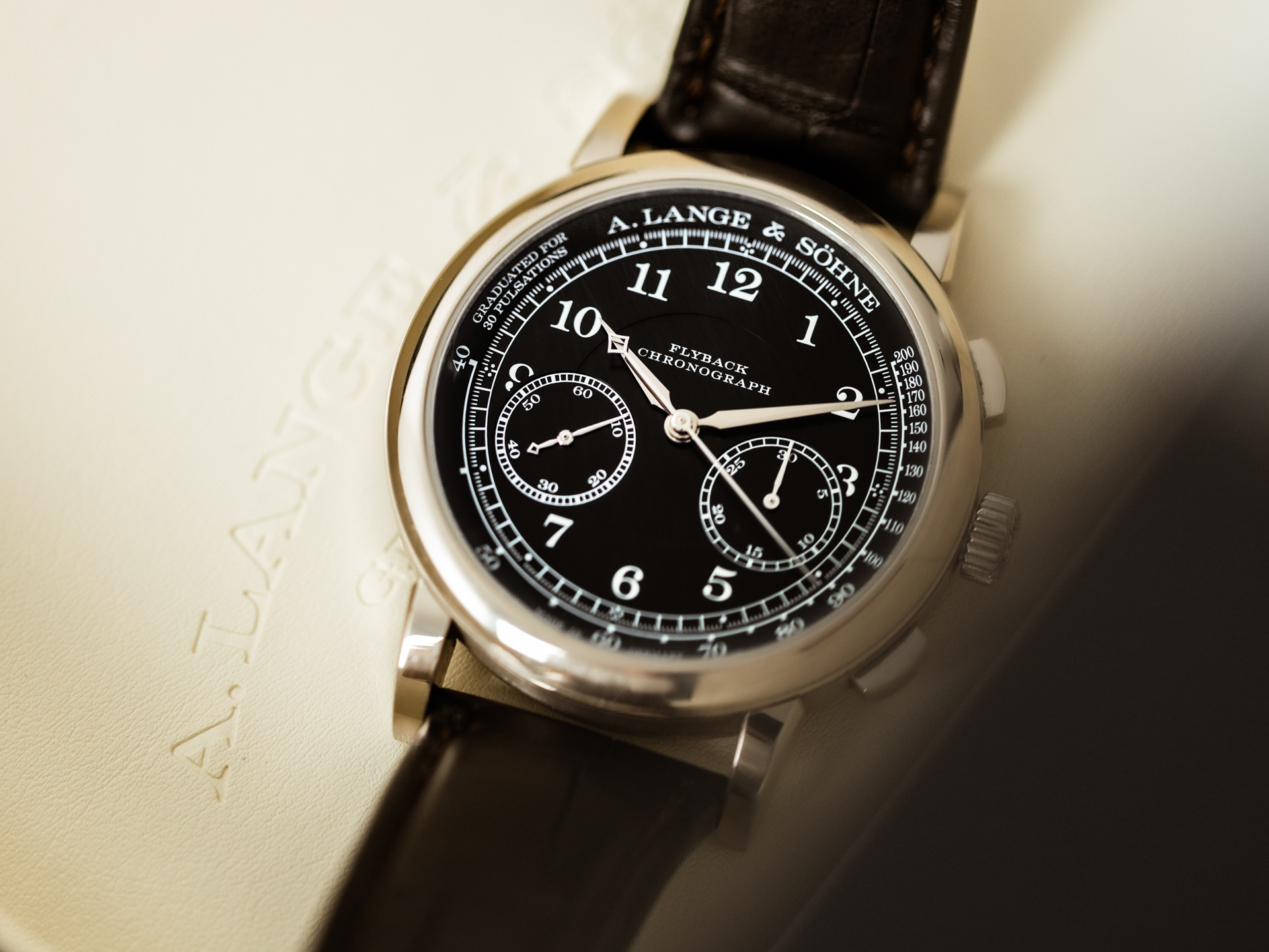 Lange 1815 chronograph black on sale dial