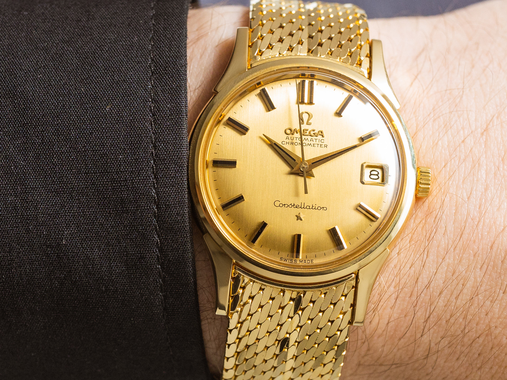 OMEGA Vintage CONSTELLATION Automatic Chronometer Cal-561 18k Yellow ...