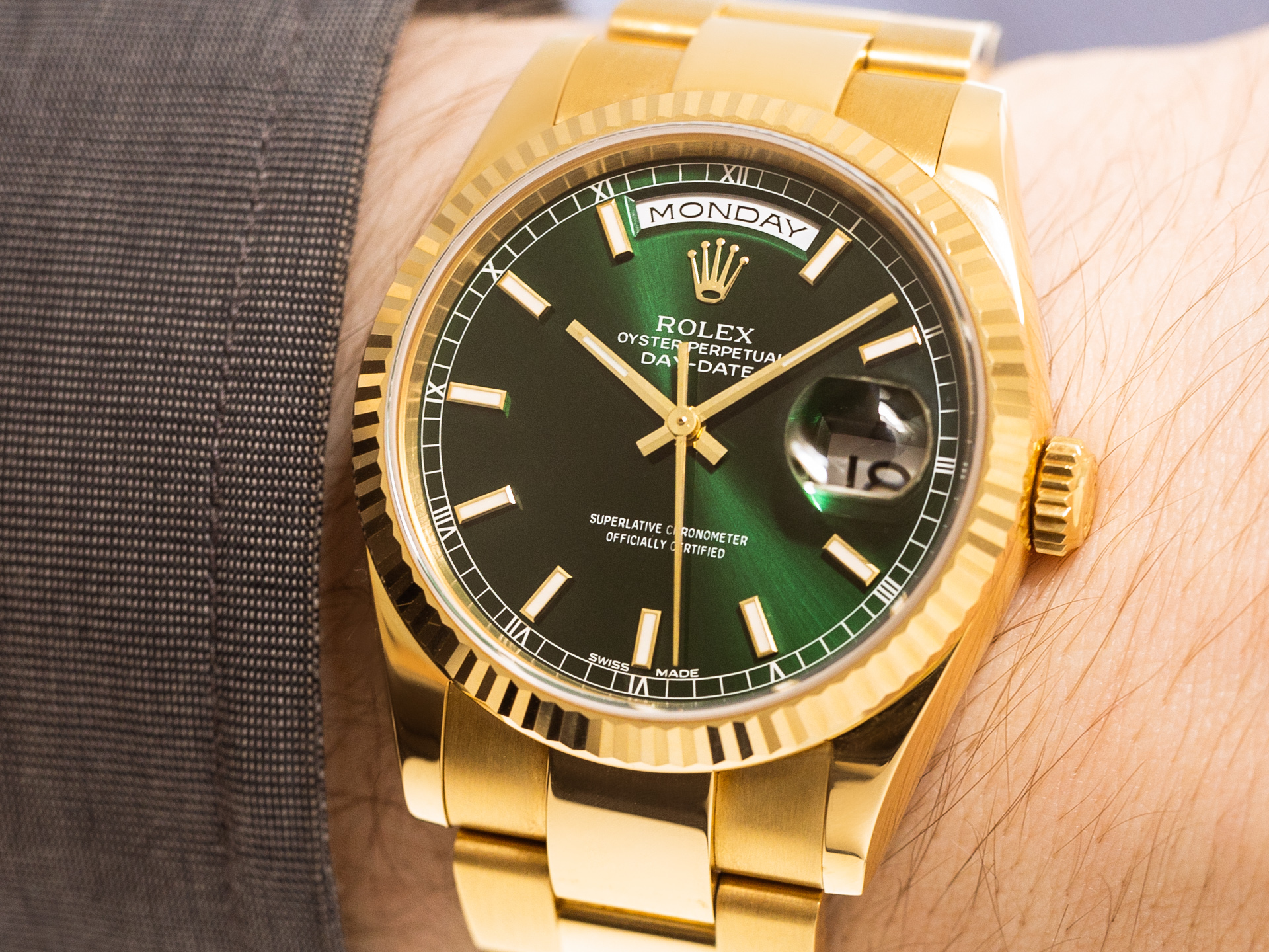 Rolex 118238 2025 green dial