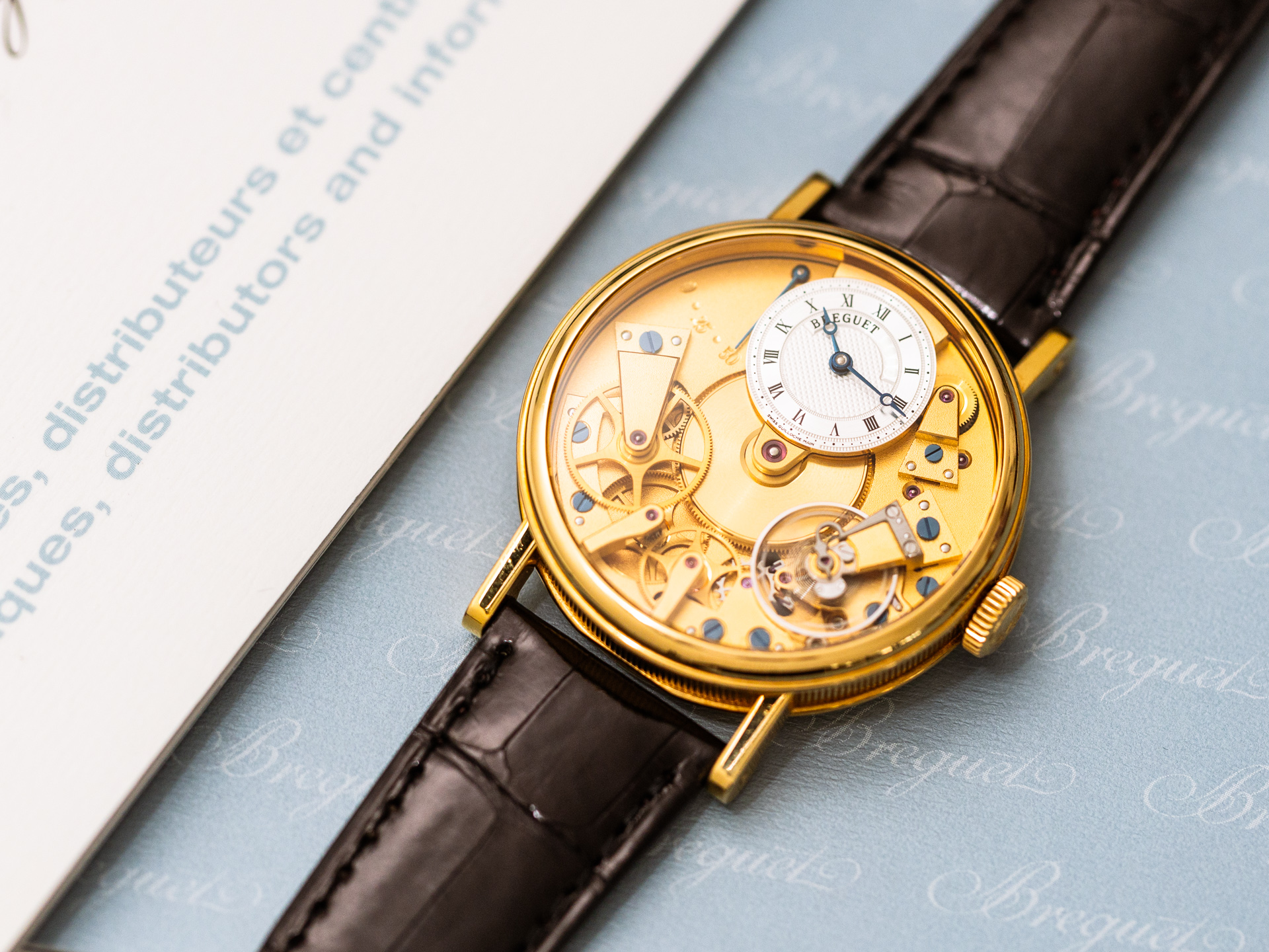 BREGUET TRADITION Ref 7027 BA 119 V6 18k Yellow Gold Papers Bj 2006