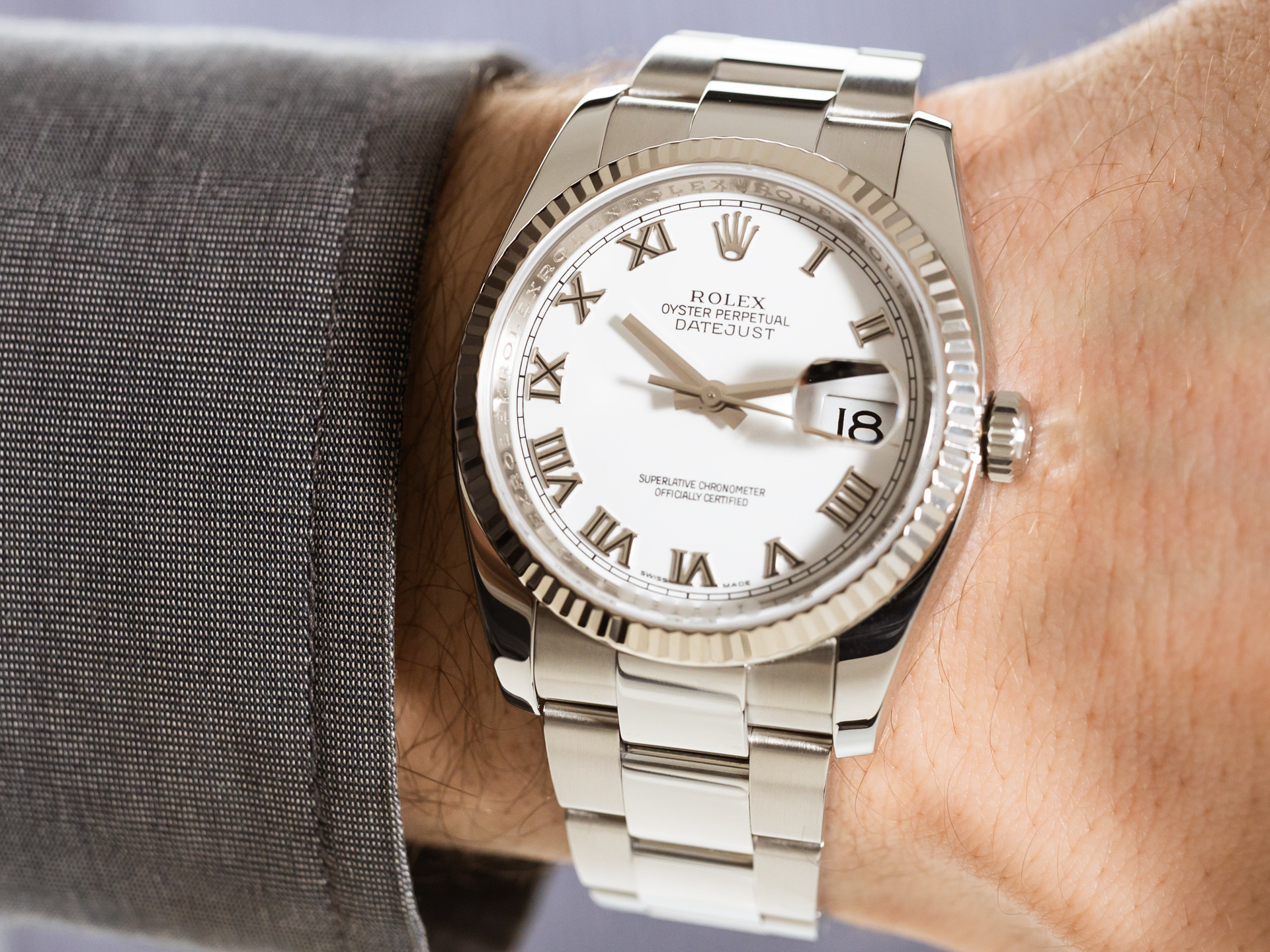 Rolex 116234 sales white dial