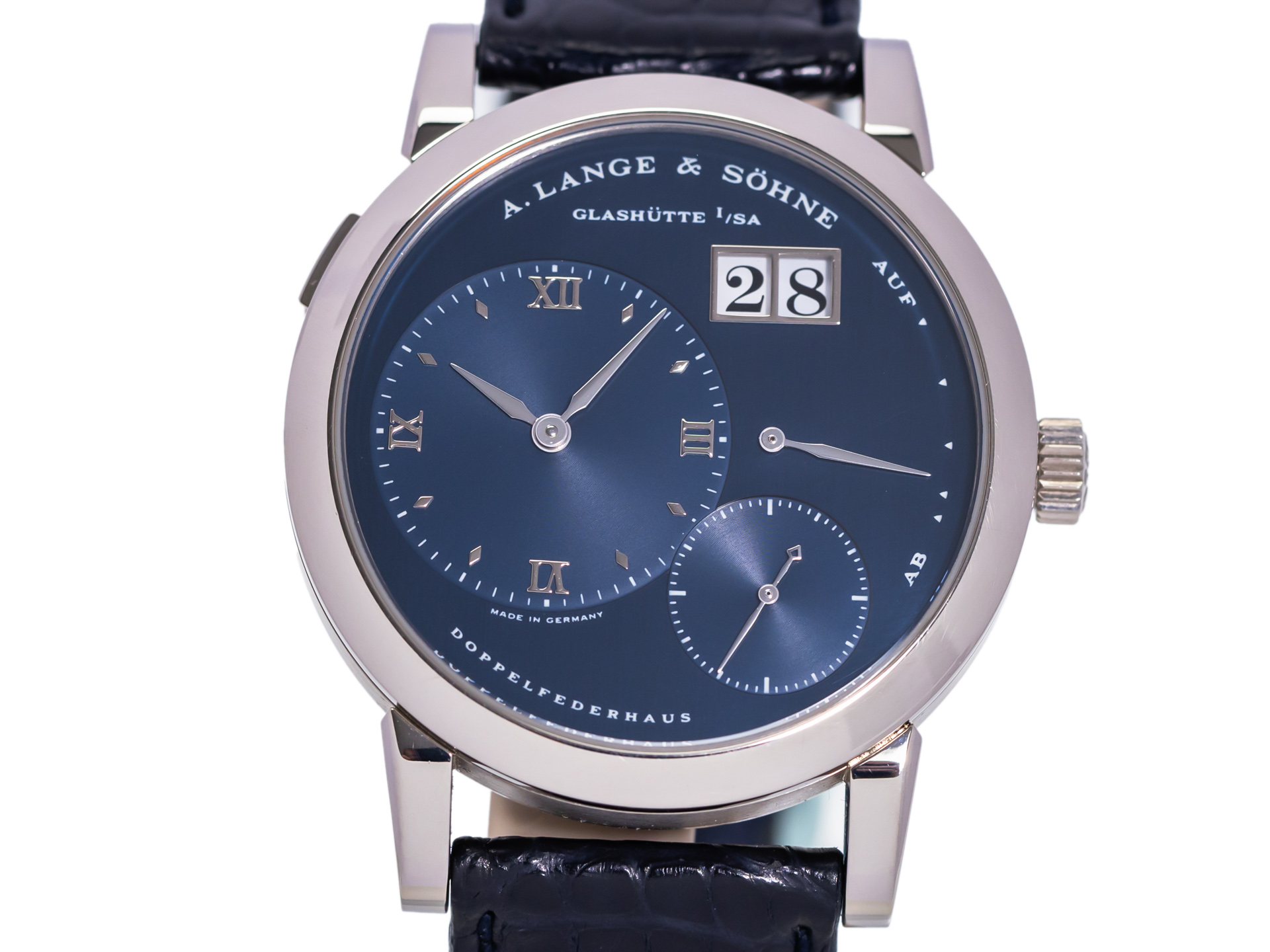 A.LANGE& SÖHNE LANGE 1 White Gold Blue Dial Ref 101-027 Extract Bj-2000