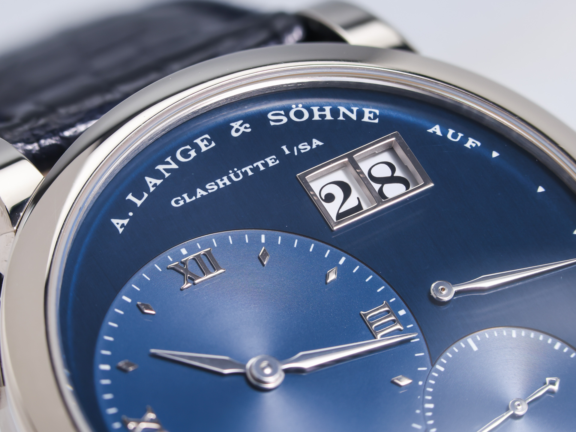 A.LANGE& SÖHNE LANGE 1 White Gold Blue Dial Ref 101-027 Extract Bj-2000