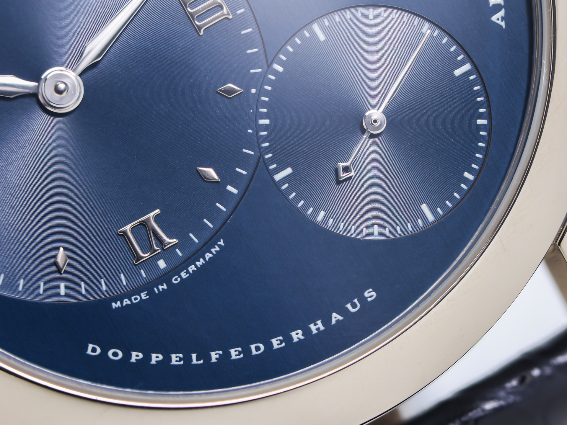 A.LANGE& SÖHNE LANGE 1 White Gold Blue Dial Ref 101-027 Extract Bj-2000