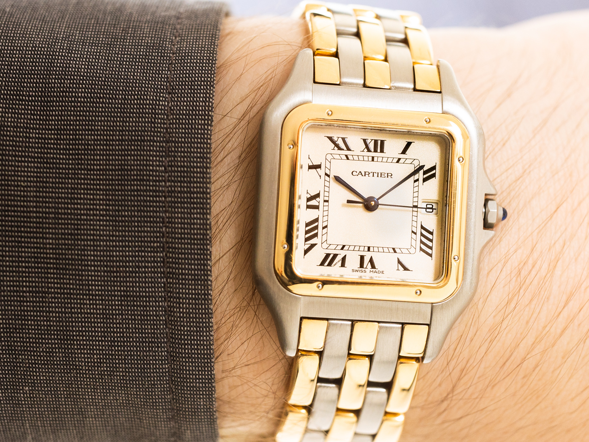 cartier-vintage-panth-re-ref-187957-18k-gold-stainless-steel-roman-numerals-bj-1990