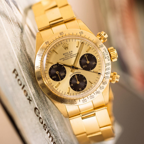 VINTAGE DAYTONA COSMOGRAPH ROLEX Vintage DAYTONA COSMOGRAPH / Ref 6265 / 18k Yellow Gold / STICHED PAPERS / Bj-1978 /...