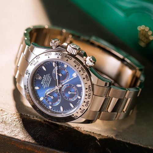 🔵ROLEX DAYTONA COSMOGRAPH🔵ROLEX DAYTONA COSMOGRAPH / Ref 116509 /18k White Gold / Blue Dial / Box Papers / Bj-2021...